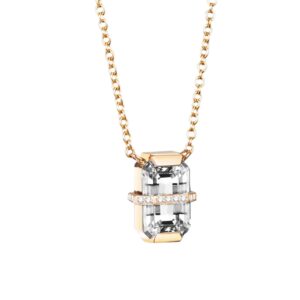 Little Bend Over Necklace Crystal Quartz.