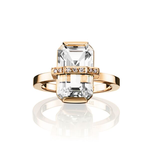 Little Bend Over Ring - Crystal Quartz