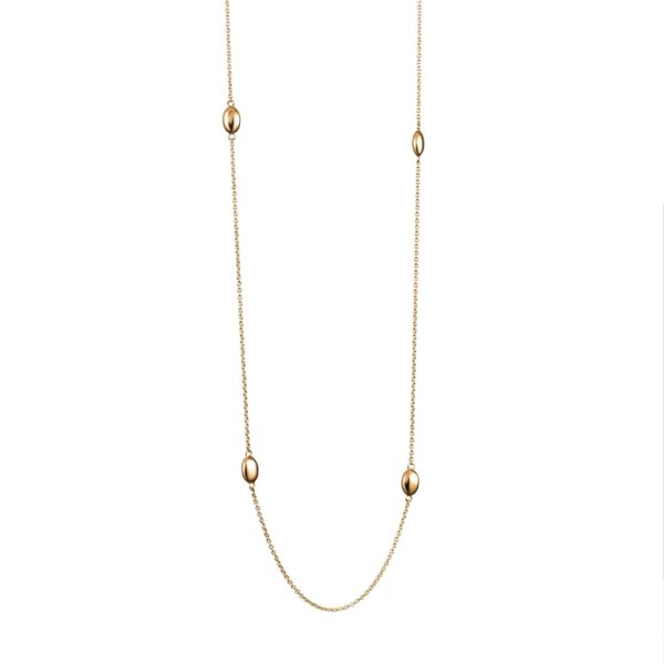 Love Bead Long Necklace - Gold