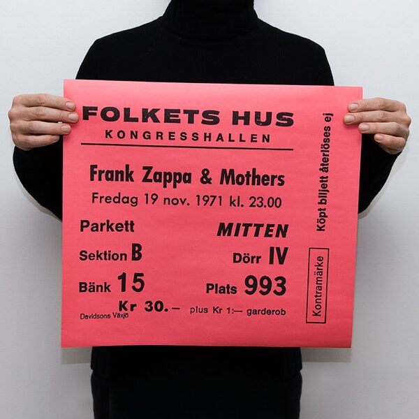 TICKET - Frank Zappa & Mothers